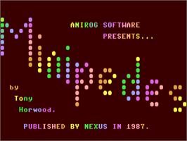 Title screen of Minipedes on the Commodore 64.