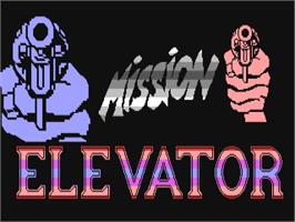 Title screen of Mission Elevator on the Commodore 64.