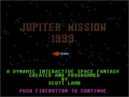 Title screen of Mission Jupiter (Codemasters) on the Commodore 64.