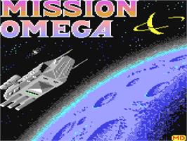 Title screen of Mission Omega on the Commodore 64.