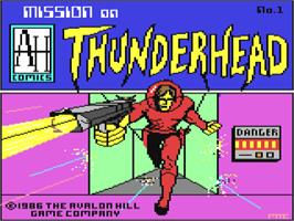 Title screen of Mission on Thunderhead on the Commodore 64.