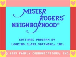 Title screen of Mister Rogers' Neighborhood - Many Ways To Say I Love You on the Commodore 64.