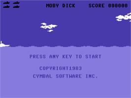 Title screen of Moby Dick on the Commodore 64.