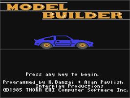 Title screen of Model Builder on the Commodore 64.