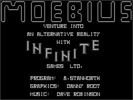 Title screen of Moebius on the Commodore 64.