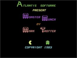 Title screen of Monster Munch on the Commodore 64.