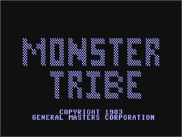 Title screen of Monster Tribe on the Commodore 64.
