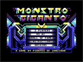 Title screen of Monstro Giganto on the Commodore 64.