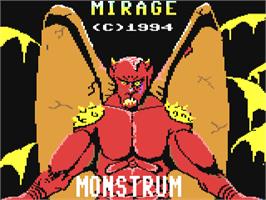 Title screen of Monstrum on the Commodore 64.