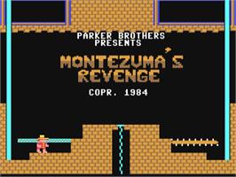 Title screen of Montezuma's Revenge on the Commodore 64.