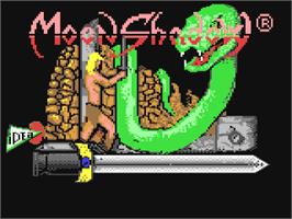 Title screen of MoonShadow (Idea Software) on the Commodore 64.