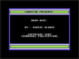 Title screen of Moon Base on the Commodore 64.