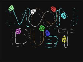 Title screen of Moon Dust on the Commodore 64.