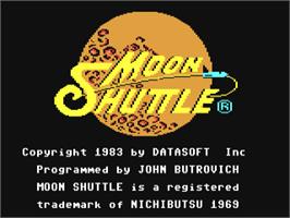 Title screen of Moon Shuttle on the Commodore 64.