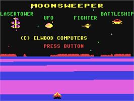 Title screen of Moonsweeper (Elwood) on the Commodore 64.
