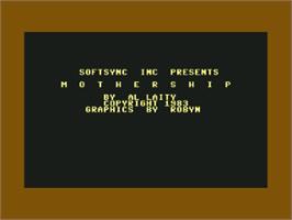Title screen of Mothership on the Commodore 64.