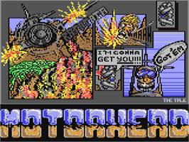 Title screen of Motorhead on the Commodore 64.