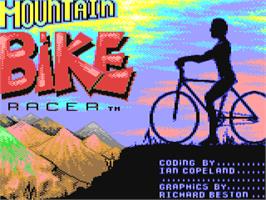 Title screen of Mountain Bike Racer on the Commodore 64.