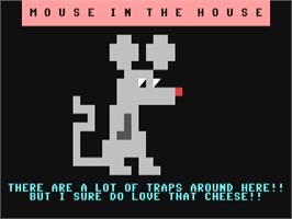 Title screen of Mouse In The House on the Commodore 64.