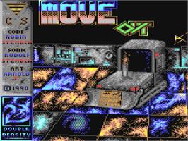 Title screen of Move Out (CP Verlag) on the Commodore 64.