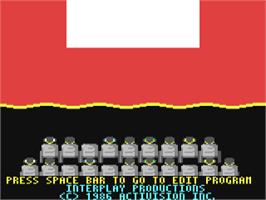 Title screen of Movie Studio on the Commodore 64.