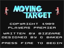 Title screen of Moving Target on the Commodore 64.