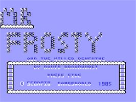 Title screen of Mr. Frosty And The Killer Penguins on the Commodore 64.
