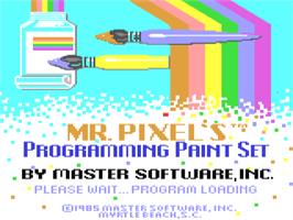 Title screen of Mr. Pixel's Programming Paint Set on the Commodore 64.