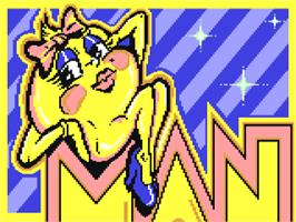 Title screen of Ms. Pac-Man on the Commodore 64.