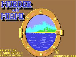 Title screen of Murder Off Miami on the Commodore 64.