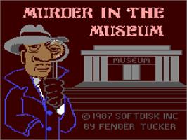 Title screen of Murder in the Museum (1997) on the Commodore 64.