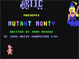 Title screen of Mutant Monty on the Commodore 64.