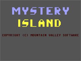 Title screen of Mystery Island (1992) on the Commodore 64.