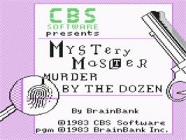 Title screen of Mystery Master: Murder by the Dozen on the Commodore 64.