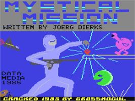 Title screen of Mystical Mission on the Commodore 64.