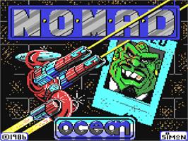Title screen of N.O.M.A.D on the Commodore 64.