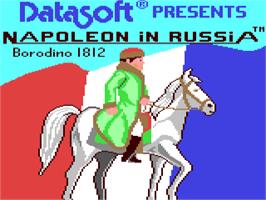 Title screen of Napoleon In Russia: Borodino 1812 on the Commodore 64.