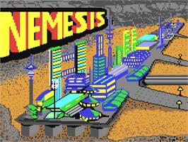 Title screen of Nemesis - Escape From Euboea (British Software) on the Commodore 64.