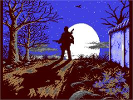 Title screen of Newcomer on the Commodore 64.