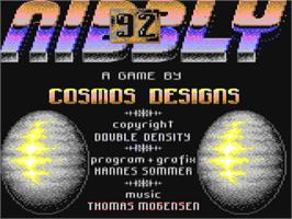 Title screen of Nibbly '92 on the Commodore 64.