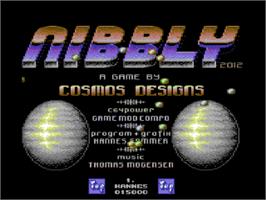 Title screen of Nibbly 2012 on the Commodore 64.