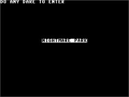 Title screen of Nightmare Park (Unknown) on the Commodore 64.