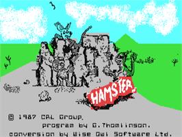 Title screen of Ninja Hamster on the Commodore 64.