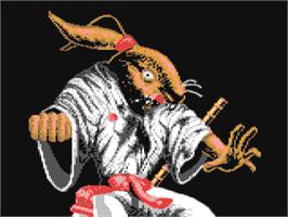 Title screen of Ninja Rabbits on the Commodore 64.