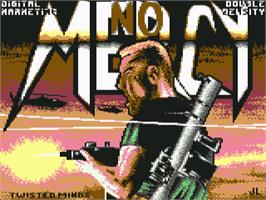 Title screen of No Mercy on the Commodore 64.
