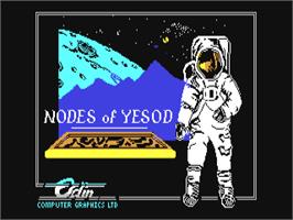 Title screen of Nodes of Yesod on the Commodore 64.