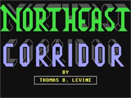 Title screen of Northeast Corridor on the Commodore 64.