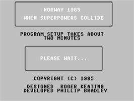 Title screen of Norway 1985 - When Superpowers Collide on the Commodore 64.