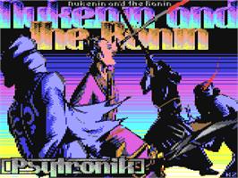 Title screen of Nukenin And The Ronin on the Commodore 64.