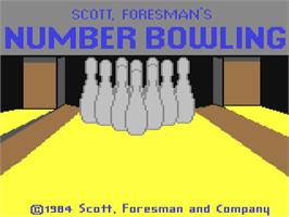 Title screen of Number Bowling on the Commodore 64.